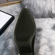 High heel rain boots for women 2025 new non-slip wear-resistant Chelsea rain boots lightweight and fashionable water shoes kitchen rubber shoes black single layer 38