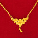 Vietnam alluvial gold vintage flower brass gold plated jewelry set alluvial gold necklace women's wedding accessories jewelry