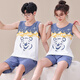Heshe Campus (Tataschool) summer sleeveless vest shorts couple pajamas for women teenagers pure cotton men plus fat plus size loose home clothes WJ9856 Ya vest cover M women 80-95 Jin [Jin equals 0.5 kg]