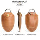 Kabena Small Round Elephant Car Bag Bag Men's First First Capeta Caquero Bolsa de la llave de la llave de la llave Billetera Carril colgante Bag Key Retro Oily Brown