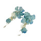 Light blue tassel earrings, feminine and high-end earrings, vacation seaside earrings, stunning temperament accessories, Blue Enchantress artificial flower tassel earrings