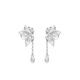 MANHE S999 Pure Silver Butterfly Earrings Women's Earrings Women's 2025 New Earrings Earrings Birthday Gifts for Girlfriends