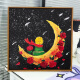 
Wen Shiou Little Prince Three-dimensional Texture Painting Cartoon Anime Diy Digital Oil Painting Hand-painted Acrylic Colored Quartz Sand Decorative Painting Texture XH9755 Set of Material Pack (Brush + Canvas + Quartz Sand + Inner Frame