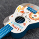LAZHIJI Kindergitarrenspielzeug, Ukulele, kleines Gitarreninstrument, Musik, Früherziehung, Baby-Geburtstagsgeschenk, 3 Jahre alt, Kesmi, Orange