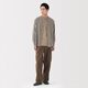 MUJI Men's Washed Cotton Lightweight Overalls Men's Long Pants Casual Pants Men's Fall 25 AE109A5A Brown S (165/72A)