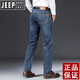 
JEEP SPIRIT Jeep Jeep Men's Summer Loose Straight Men's Pants Large Size Business Casual Middle-aged Stretch Long Trousers Spring and Autumn Blue Gray-679- 33 [Wait circumference 2.6 feet]