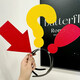 Creative headband arrow question mark symbol headband concert photo artifact fun funny headband conspicuous headband red question mark