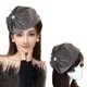 DING Fei (DING FEI) Douyin Internet celebrity same style headband headband hair accessories women's bright silk beret hat headband to cover white hair and forehead western style black A11-203