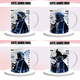 CELEBON Light Encounter Figure Dragon Bone Wizard Initial Garland High Ponytail Ceramic Cup Two-dimensional Cartoon Anime Peripheral Gift DU3897 Rain Mom--White Ceramic Mug + Spoon