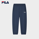 FILA men's and women's couple's trousers 26 spring new casual sweatpants loose sports straight pants New Year's trousers cuffed trousers without velvet dark elegant blue-DB L