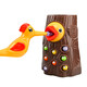 Carefully selected children's woodpecker toy, early education, fishing and worm catching game, magnetic bird catching worm, parent-child interaction, top version, 1 tree stump, 2 birds, 20 worms, punishment