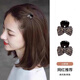 Two Worlds Love Exquisite Rhinestone Bow Small Clip Hair Accessories Small Mini Bangs Hair Clip Women's Forehead Side Clip Headdress Women 1 Pack Flash Diamond Bow Small Clip