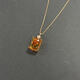 K00048 Amber Flower Perfume Bottle Light Luxury Necklace Authentic Gift