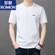 罗蒙（ROMON）男士短袖t恤夏季新款潮流棉简约圆领上衣休闲凉感体恤衫男T YS9929黑色【带标】 均码 105【90-110斤】