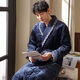 Cat soak autumn and winter nightgown men's thickened and lengthened warm three-layer cotton pajamas men's winter fleece bathrobe 9923 L 100-135Jin [Jin equals 0.5 kg]