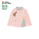 Jnby by JNBY new Jiangnan cloth baby long-sleeved shirt H-shaped loose casual 25 autumn boys and girls baby YP8210480 639/rubber powder 80 cm