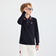 Hush Puppies children's clothing children's boys autumn new t-shirt simple classic casual versatile digital long-sleeved polo shirt navy blue 170 cm