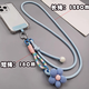 Mobile phone lanyard hanging neck crossbody key chain children's artifact reinforced anti-fall and anti-lost safety rope nylon wrist style crossbody style blue pastel removable hand rope | high-end anti-lost | 2025 new product