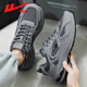 Pull back official men's shoes sports dad shoes men's 2025 autumn new casual mesh shoes men's dark gray 40