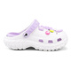 Saturday (St&Sat) children's shoes, children's clogs, new summer girls' sports sandals, boys' beach slippers, white and purple, sizes 35-36 (suitable for feet 22.2cm long)
