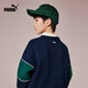 Puma's new children's autumn long-sleeved sweatshirt pullover color matching design dark blue 80802 160