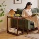 Jiayi sofa movable side table solid wood narrow side cabinet simple trolley living room coffee table small apartment tea table table