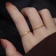 Non-fading ring for women, light luxury and high-end sense, 18K niche design, 2025 new popular plain ring, extremely thin ring - size 8 (suitable for 115-130 Jin Jin equals 0.5 kg)
