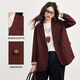 Xishijie (sllsky) workplace style casual casual suit for women 2025 autumn new high-end temperament suit top dark navy S