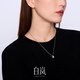 Bai Lan Fangcuo Necklace 925 Silver Clavicle Chain Female Niche Design Light Luxury Fashion High-end Jewelry Birthday Gift for Wife Fangcuo Necklace (Gold)