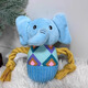 Qi Oh Dog Toy Knotted Elephant Sounds Self-Happiness Teething Resistant Pet Puppy Plush Doll Big Dog Pet Supplies Knotted Elephant