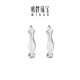 Ming brand jewelry platinum Pt950 platinum twisted earrings gift for women BFH0108 platinum earrings about 2.04 grams