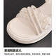 Girls Princess Sandals Summer New Soft Sole Non-Slip Breathable Children's Shoes Beach Shoes Elementary School Students Summer 6 to 8 Beige Yizhou&YZ-555 28 Inner Length 17.8cm