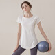 Youyou yoga clothing summer women's high-end slimming gym sports short-sleeved Pilates J34007DY white M