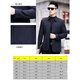 JINBA 2025 new middle-aged men's lapel jacket spring and autumn thin business casual jacket men's 8823 navy blue M 170-