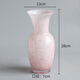 Wooden pink open glass art vase light luxury style high-end living room decoration flower vessel birthday gift