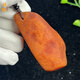 Qiaoge natural beeswax genuine raw stone handle piece Baltic amber flower wax pendant 34.37 grams