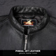 PJL2025 new men's casual slim fit versatile stand-up collar straight zipper genuine deerskin leather jacket black M (130Jin Jin is equal to less than 0.5kg)