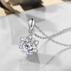 CAOXS925 silver plated 18K gold high carbon diamond love snowflake necklace women's jewelry clavicle chain pendant holiday gift high carbon snowflake diamond pendant single pendant