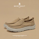 MONTAGUT Old Beijing Canvas Shoes 2025 Spring and Autumn New Product Thin Breathable Casual Men's Shoes Versatile Soft Sole Shoes for Men Khaki (Leather Shoe Size) 38