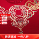 Mercury series high-end dragon and phoenix embroidery wedding 160-count pure cotton four-piece set bright red quilt cover cotton wedding bed wedding room happy Huamanyingge 2.0 bed sheet style-four-piece set