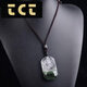 TCT Green Ghost Thousand-Hand Avalokitesvara Pendant Zodiac Rat Native Buddha Dark Green Necklace