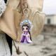 Card flat Chinese style Huadan Peking Opera pendant acrylic opera character keychain drama decoration national trend decoration national trend pendant-blue-1 (packed)