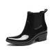 High heel rain boots for women 2025 new non-slip wear-resistant Chelsea rain boots lightweight and fashionable water shoes kitchen rubber shoes black single layer 38
