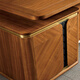 Solid wood new Chinese style boss table walnut president table solid wood executive desk manager desk office desk and chair combination 2.4m boss table
