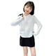 Yun Chumo Children's Sun Protection Clothing Ice Silk Jacket 2025 New Summer Clothes Girls Summer Thin Skin Clothing Sun Protection Clothes for Girls High Gloss White 140 cm