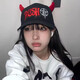 
Little Devil Sunscreen Hat Tai Cool Black Red Blood Devil Subculture Niche Street Punk Hip Hop Baseball Baseball 3892 Camouflage