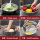 Pure 304 stainless steel soup basin for home school canteen restaurant soup rice bowl round small basin vegetable basin egg beating basin 16CM 1 piece