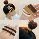 High elastic hair tie, seamless hair rope, solid color non-stretch towel ring, autumn and winter milk coffee color high ponytail head rope, black hair tie-20 pieces