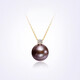 Dan Pei luxury high-end 925 silver purple freshwater pearl pendant classic Princess Diana style jewelry light luxury gift 925 silver freshwater pearl pendant gold 12.0-13.0mm