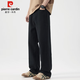 Pierre Cardin Casual Pants Men's Autumn and Winter Loose Straight Pants Men's Heavy Cotton Work Pants Men's Brown 2XL